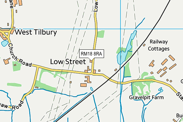 RM18 8RA map - OS VectorMap District (Ordnance Survey) RM18 8RA map - OS VectorMap District (Ordnance Survey)