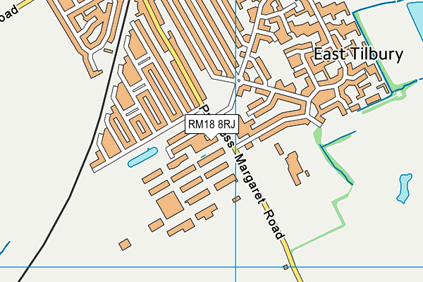 RM18 8RJ map - OS VectorMap District (Ordnance Survey) RM18 8RJ map - OS VectorMap District (Ordnance Survey)