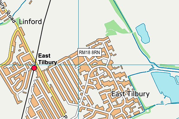 RM18 8RN map - OS VectorMap District (Ordnance Survey) RM18 8RN map - OS VectorMap District (Ordnance Survey)