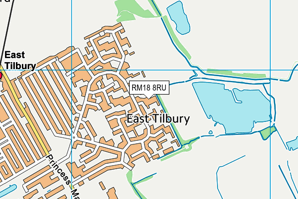 RM18 8RU map - OS VectorMap District (Ordnance Survey) RM18 8RU map - OS VectorMap District (Ordnance Survey)