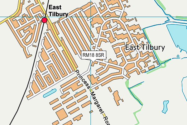 RM18 8SR map - OS VectorMap District (Ordnance Survey) RM18 8SR map - OS VectorMap District (Ordnance Survey)