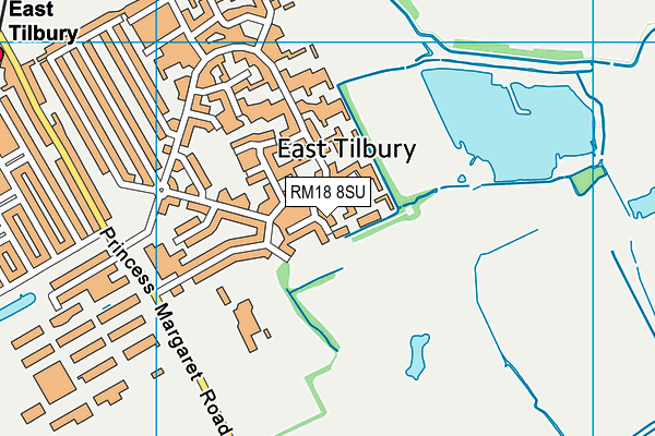 RM18 8SU map - OS VectorMap District (Ordnance Survey) RM18 8SU map - OS VectorMap District (Ordnance Survey)