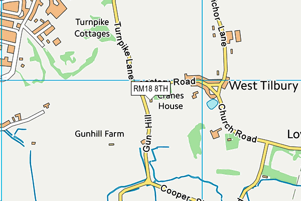 RM18 8TH map - OS VectorMap District (Ordnance Survey) RM18 8TH map - OS VectorMap District (Ordnance Survey)