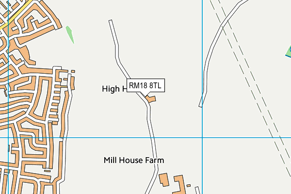 RM18 8TL map - OS VectorMap District (Ordnance Survey) RM18 8TL map - OS VectorMap District (Ordnance Survey)