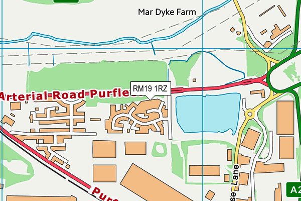 RM19 1RZ map - OS VectorMap District (Ordnance Survey) RM19 1RZ map - OS VectorMap District (Ordnance Survey)