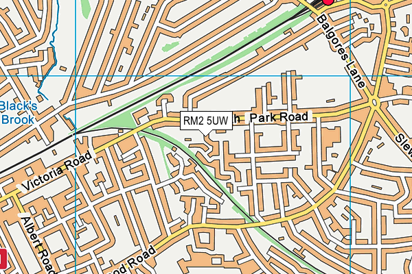 RM2 5UW map - OS VectorMap District (Ordnance Survey) RM2 5UW map - OS VectorMap District (Ordnance Survey)