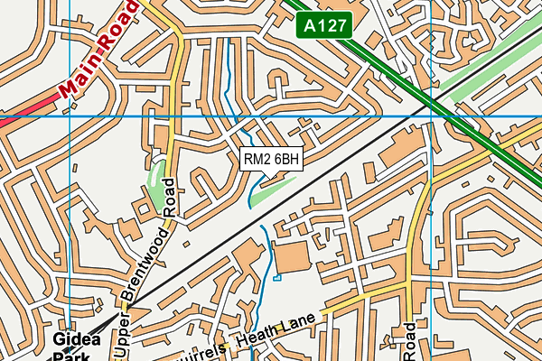 RM2 6BH map - OS VectorMap District (Ordnance Survey) RM2 6BH map - OS VectorMap District (Ordnance Survey)
