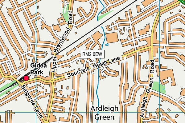 RM2 6EW map - OS VectorMap District (Ordnance Survey) RM2 6EW map - OS VectorMap District (Ordnance Survey)
