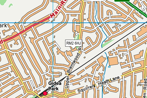 RM2 6HJ map - OS VectorMap District (Ordnance Survey) RM2 6HJ map - OS VectorMap District (Ordnance Survey)