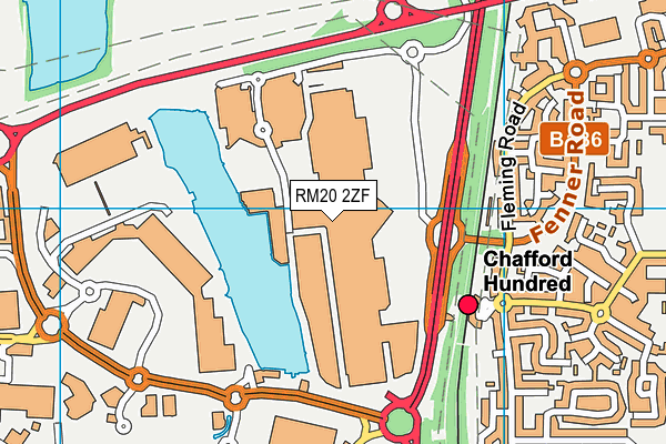 RM20 2ZF map - OS VectorMap District (Ordnance Survey) RM20 2ZF map - OS VectorMap District (Ordnance Survey)