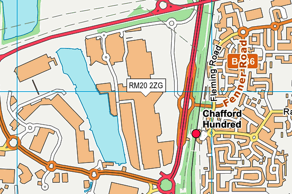 RM20 2ZG map - OS VectorMap District (Ordnance Survey) RM20 2ZG map - OS VectorMap District (Ordnance Survey)
