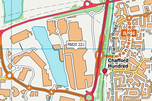 RM20 2ZJ map - OS VectorMap District (Ordnance Survey) RM20 2ZJ map - OS VectorMap District (Ordnance Survey)