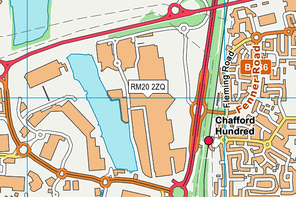 RM20 2ZQ map - OS VectorMap District (Ordnance Survey) RM20 2ZQ map - OS VectorMap District (Ordnance Survey)