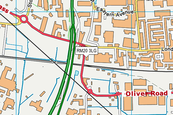 RM20 3LG map - OS VectorMap District (Ordnance Survey) RM20 3LG map - OS VectorMap District (Ordnance Survey)