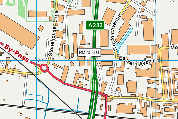 RM20 3LU map - OS VectorMap District (Ordnance Survey) RM20 3LU map - OS VectorMap District (Ordnance Survey)