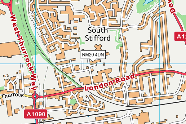 RM20 4DN map - OS VectorMap District (Ordnance Survey) RM20 4DN map - OS VectorMap District (Ordnance Survey)