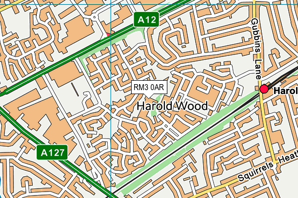 RM3 0AR map - OS VectorMap District (Ordnance Survey) RM3 0AR map - OS VectorMap District (Ordnance Survey)