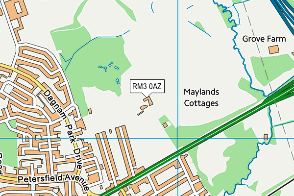 RM3 0AZ map - OS VectorMap District (Ordnance Survey) RM3 0AZ map - OS VectorMap District (Ordnance Survey)