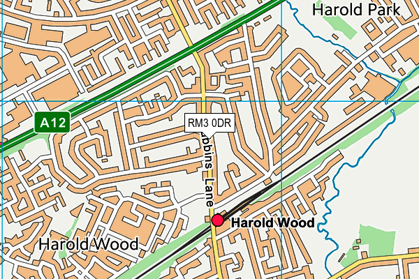 RM3 0DR map - OS VectorMap District (Ordnance Survey) RM3 0DR map - OS VectorMap District (Ordnance Survey)