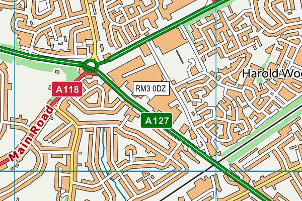 RM3 0DZ map - OS VectorMap District (Ordnance Survey) RM3 0DZ map - OS VectorMap District (Ordnance Survey)