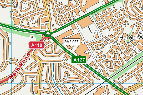 RM3 0EZ map - OS VectorMap District (Ordnance Survey) RM3 0EZ map - OS VectorMap District (Ordnance Survey)