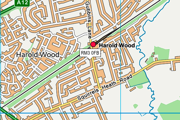RM3 0FB map - OS VectorMap District (Ordnance Survey) RM3 0FB map - OS VectorMap District (Ordnance Survey)