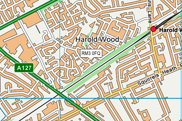 RM3 0FQ map - OS VectorMap District (Ordnance Survey) RM3 0FQ map - OS VectorMap District (Ordnance Survey)