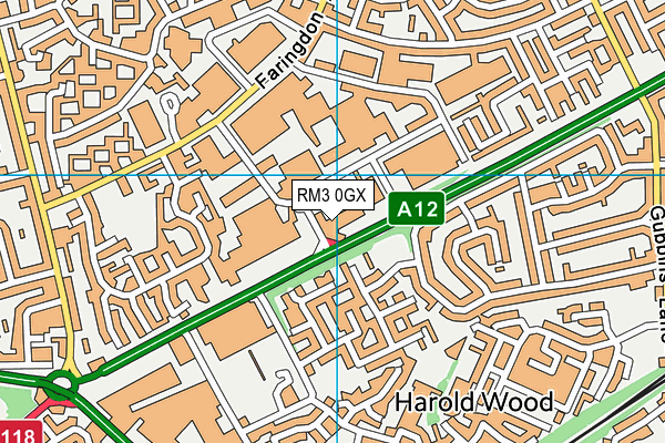 RM3 0GX map - OS VectorMap District (Ordnance Survey) RM3 0GX map - OS VectorMap District (Ordnance Survey)