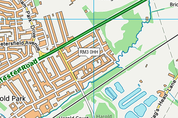 RM3 0HH map - OS VectorMap District (Ordnance Survey) RM3 0HH map - OS VectorMap District (Ordnance Survey)