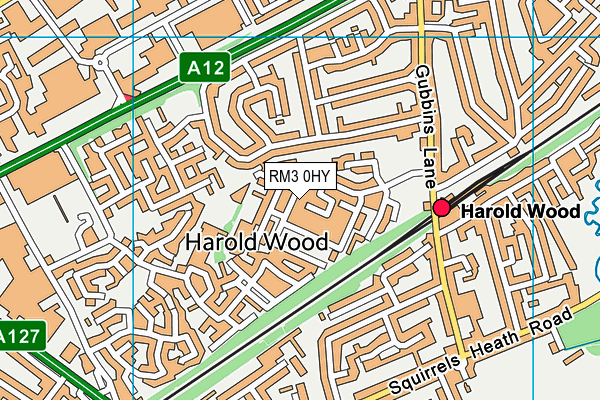 RM3 0HY map - OS VectorMap District (Ordnance Survey) RM3 0HY map - OS VectorMap District (Ordnance Survey)