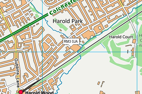 RM3 0JA map - OS VectorMap District (Ordnance Survey) RM3 0JA map - OS VectorMap District (Ordnance Survey)