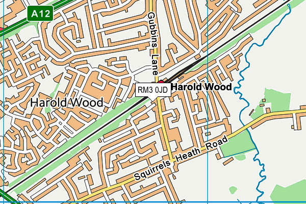 RM3 0JD map - OS VectorMap District (Ordnance Survey) RM3 0JD map - OS VectorMap District (Ordnance Survey)