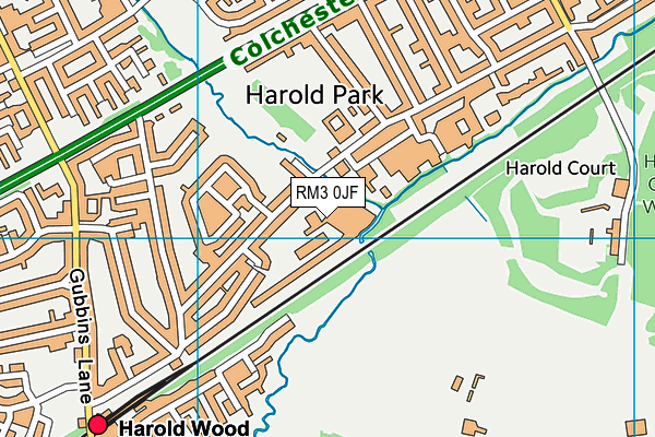 RM3 0JF map - OS VectorMap District (Ordnance Survey) RM3 0JF map - OS VectorMap District (Ordnance Survey)