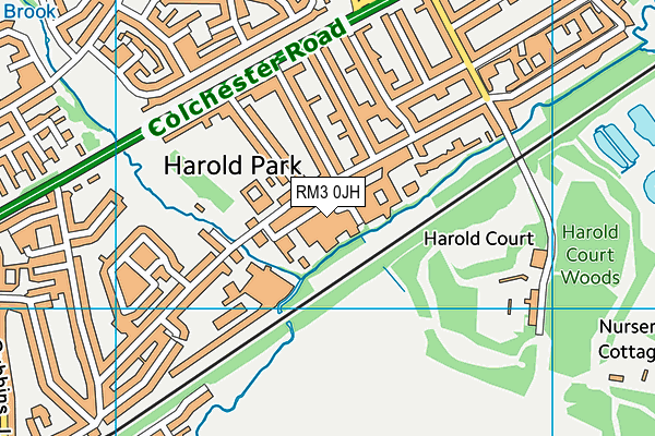 RM3 0JH map - OS VectorMap District (Ordnance Survey) RM3 0JH map - OS VectorMap District (Ordnance Survey)