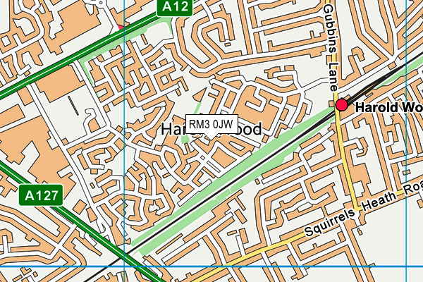 RM3 0JW map - OS VectorMap District (Ordnance Survey) RM3 0JW map - OS VectorMap District (Ordnance Survey)
