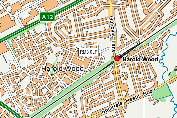 RM3 0LF map - OS VectorMap District (Ordnance Survey) RM3 0LF map - OS VectorMap District (Ordnance Survey)