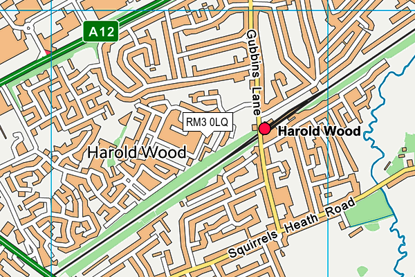RM3 0LQ map - OS VectorMap District (Ordnance Survey) RM3 0LQ map - OS VectorMap District (Ordnance Survey)