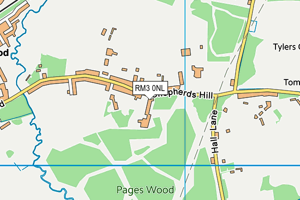 RM3 0NL map - OS VectorMap District (Ordnance Survey) RM3 0NL map - OS VectorMap District (Ordnance Survey)