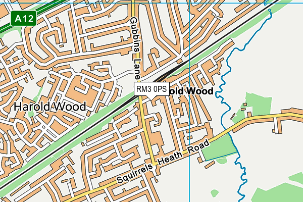 RM3 0PS map - OS VectorMap District (Ordnance Survey) RM3 0PS map - OS VectorMap District (Ordnance Survey)