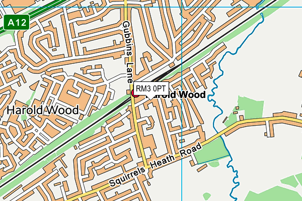 RM3 0PT map - OS VectorMap District (Ordnance Survey) RM3 0PT map - OS VectorMap District (Ordnance Survey)