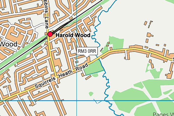 RM3 0RR map - OS VectorMap District (Ordnance Survey) RM3 0RR map - OS VectorMap District (Ordnance Survey)