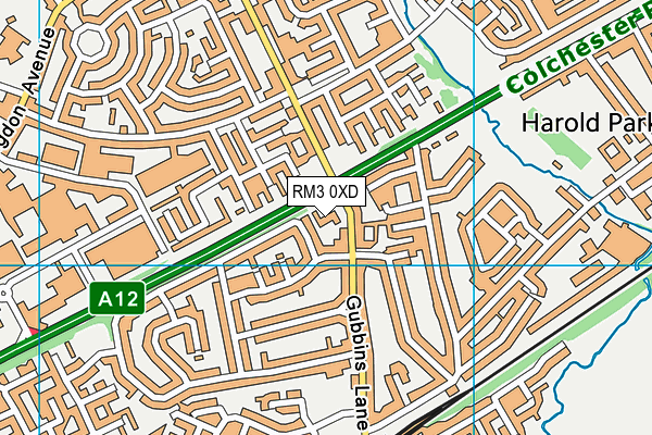 RM3 0XD map - OS VectorMap District (Ordnance Survey) RM3 0XD map - OS VectorMap District (Ordnance Survey)