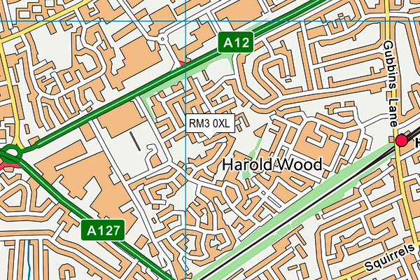 RM3 0XL map - OS VectorMap District (Ordnance Survey) RM3 0XL map - OS VectorMap District (Ordnance Survey)