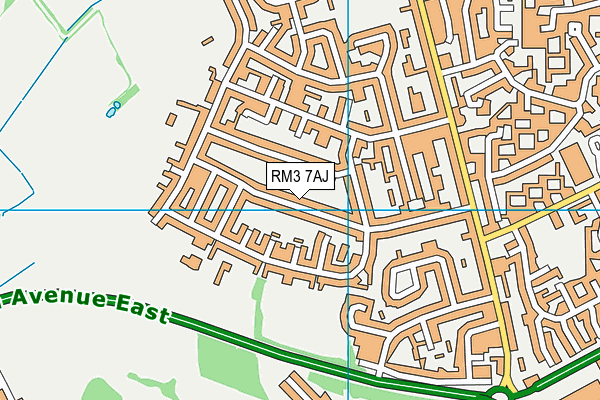 RM3 7AJ map - OS VectorMap District (Ordnance Survey) RM3 7AJ map - OS VectorMap District (Ordnance Survey)