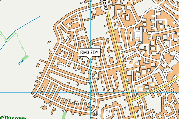 RM3 7DY map - OS VectorMap District (Ordnance Survey) RM3 7DY map - OS VectorMap District (Ordnance Survey)