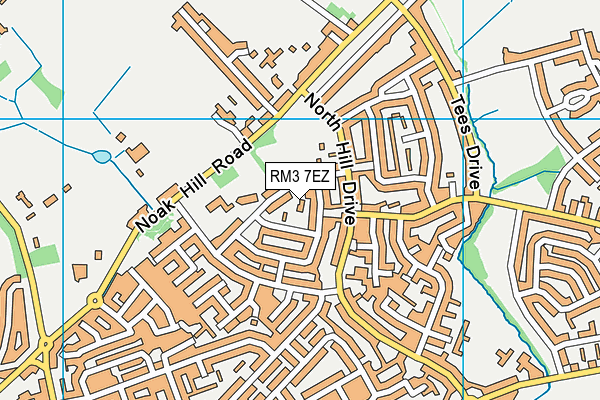 RM3 7EZ map - OS VectorMap District (Ordnance Survey) RM3 7EZ map - OS VectorMap District (Ordnance Survey)