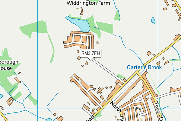 RM3 7FH map - OS VectorMap District (Ordnance Survey) RM3 7FH map - OS VectorMap District (Ordnance Survey)