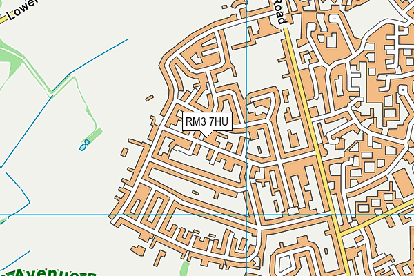 RM3 7HU map - OS VectorMap District (Ordnance Survey) RM3 7HU map - OS VectorMap District (Ordnance Survey)
