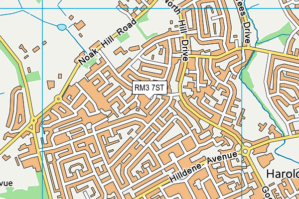RM3 7ST map - OS VectorMap District (Ordnance Survey) RM3 7ST map - OS VectorMap District (Ordnance Survey)