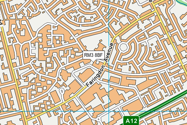 RM3 8BF map - OS VectorMap District (Ordnance Survey) RM3 8BF map - OS VectorMap District (Ordnance Survey)